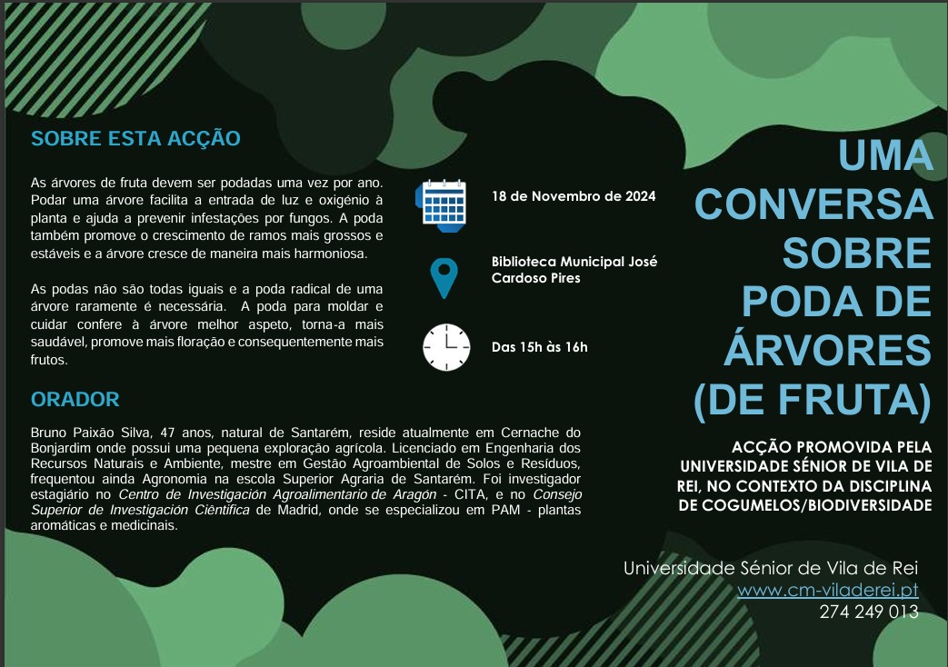 Folheto informativo da sessão