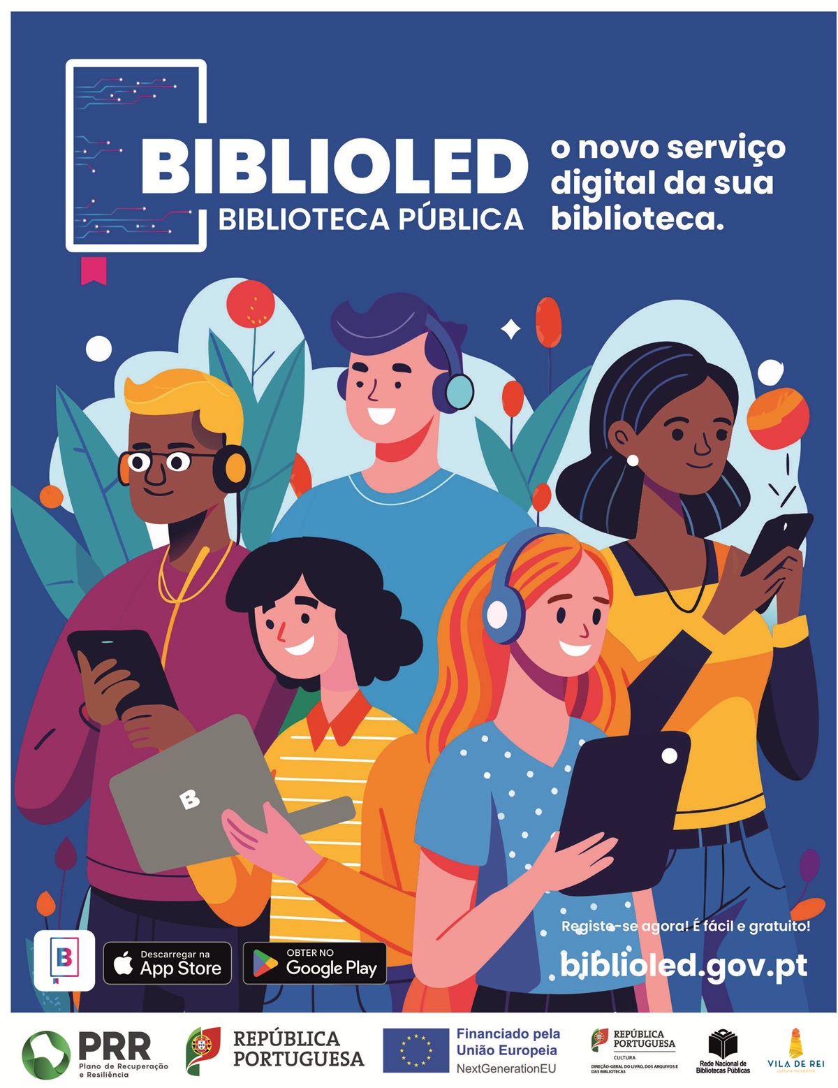 Cartaz de divulgação do projeto BiblioLed