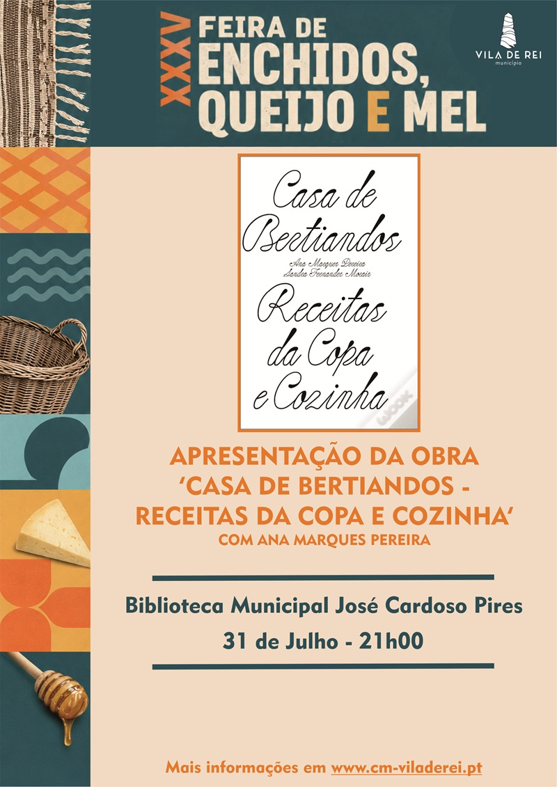 Biblioteca Municipal recebe apresentação da obra "Casa de Bertiandos – Receitas da Copa e Cozinha"