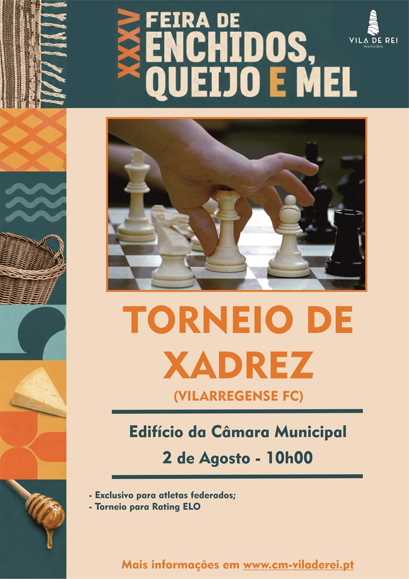Vilarregense FC organiza Torneio de Xadrez na XXXV Feira de Enchidos, Queijo e Mel