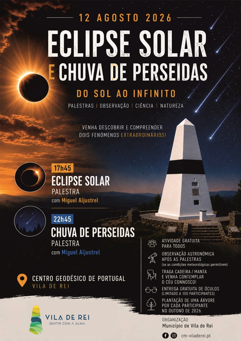 Centro Geodésico de Portugal recebe iniciativa dedicada ao Eclipse Solar e à Chuva de Perseidas